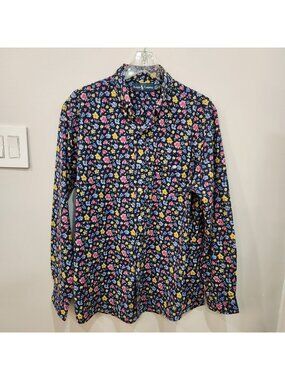 Vintage Ralph Lauren Button Down Floral Long Sleeve Shirt Mens Large Multicolor